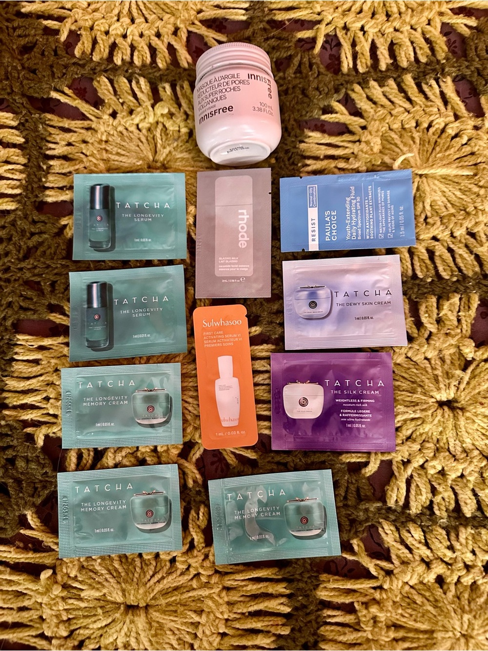 K Beauty / J Beauty Skincare Sample Packet Lot with Tatcha, Rhode, and more